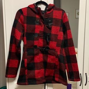 Buffalo plaid coat